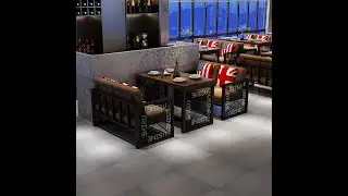 Retro iron restaurant bar deck sofa coffee shop table and chair