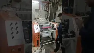 1000mm stretch film machine + 500mm stretch film rewinding machine #stretchfilmmachine