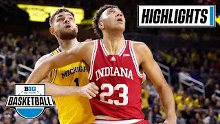Indiana at Michigan | Highlights | Big Ten Men's Basketball | Feb. 11, 2023