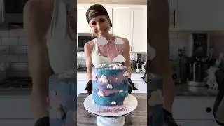 🩷🩵On cloud 9! ☁️ #whitneyssweets #howto #cakedecorating