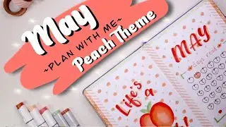 May 2023 PEACH Theme! // PLAN WITH ME in my reading bullet journal!