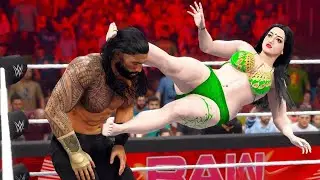 WWE Roman ringes vs Indian Girl intergender full raw match..#wwe #smackdownvsraw #wwe2k23 #wrestling