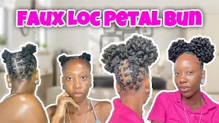 Fake It Till You make it | Faux loc petal bun + Ear Stretch 25mm(1inch)😱