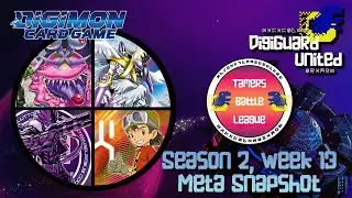 Week 13 Meta Snapshot | Tamers Battle League: Season 2 | BT15 Exceed Apocalypse