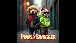 Paws & Swagger #PuppyStyle #KittyFashion #AILifestyle #CutePets #FashionFeline