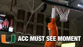 Miami's Jordan Miller Steals The Pass And Catches The Alley-Oop | ACC Must See Moment
