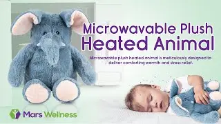 Microwavable Plush Elephant with Lavender Scent for Hot and Cold Therapy &ndash; Anxiety and Colic Relief