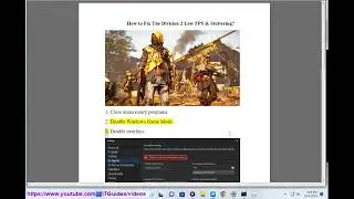 Fix The Division 2 Low FPS & Stuttering! MIKE-01 error in The Division 2? Uniform-01 error?