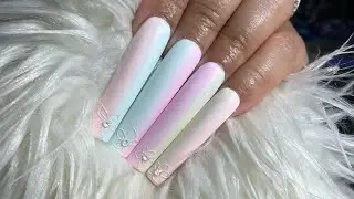 XXL Verticle Ombre Pastel Nails | Madam Glam | House Of Bloom 🌸😍💅🏽