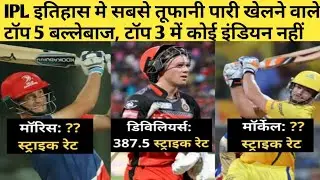 IPLमे सबसे तूफानी पारी खेलने वाले टॉप 5 बल्लेबाज/Top5 batsmen playing the most stormy innings in Ipl