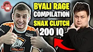 BYALI RAGE COMPILATION!!! SNAX CLUTCH 200 IQ, INNOCENT 1vs4 - CSGO BEST MOMENTS
