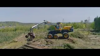 Experience the power of Eco Log&rsquo;s harvester crane