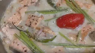 This is how I cook fish SALMON in COCONUT MILK. Try this  very tasty and inviting fish recipe.