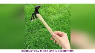 Wooden Handle Garden Rake Cultivator Dual-purpose Hoe Mini Hoe & Tiller for Digging Weeding Gardenin