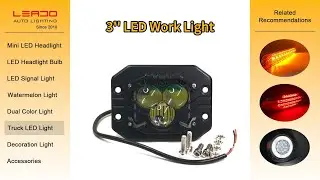 3 Inch Flush Mount 10V30V LED Work Light LED Pod Lamps with Spot Beam Light for Truck Tractor Cars