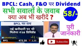 BPCL Share News Today | BPCL Dividend 2021 | BPCL Results | BPCL Anil Singhvi | BPCL Share Analysis