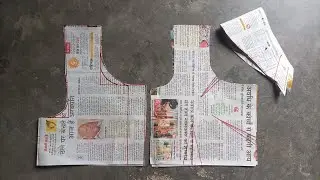 Paper me sada blouse cutting/blouse cutting on paper /पेपर पर ब्लाउज कटिंग।