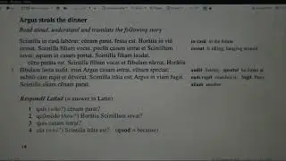 Oxford Latin course Book 1. Capitulum 2. Argus...  Dialogus. Pronuntiatus classicus.