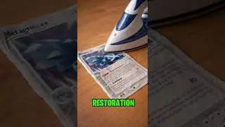 He Used An Iron To Repair DAMAGED Pokemon Card #pokemontcg #gradedcards