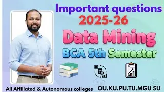 Важные вопросы по интеллектуальному анализу данных 2025-26 BCA 5-й семестр V Sem Imp Gunshot Dams...