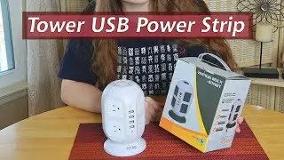 Tower USB Power Strip💥TOYOC 8 Outlet Surge Protector 4 USB Review 👈