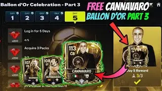 Free 113 Cannavaro In Ballon d'Or Part 3 Quests Next Week | FC Mobile