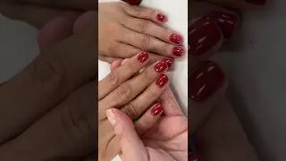 CND Shellac manicure in Rebellious Ruby #manicure #cndshellac #cndshellacrebelliousruby
