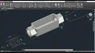 AutoCAD 3D, how to drawing 2way cable connector junction box, part 1