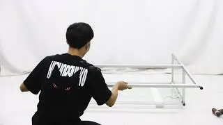 How to Assemble Silver Glass Display Counter With LED Strip Lighting & Clear Glass Door