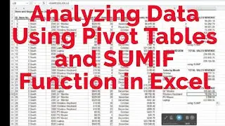 Analyzing Data Using Pivot Tables and SUMIF Function in Excel