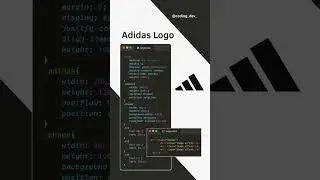 Addidas logo HTML CSS JavaScript web development