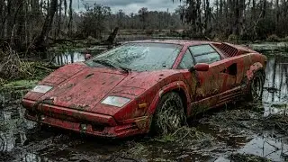 Barn-Find Lamborghini Countach Rescued From Mud… Then Fully Restored 🔥 #asmrrestoration