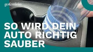 So wird ruckzuck der Becherhalter im Auto sauber