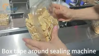 Automatic Tape Around Sealing Machine , Biscuit Box Taping Sealing Machine, Cake container Tape Seal