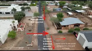 Cholla house construction causes  drainage problems for the neighborhood.