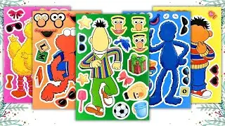 Sesame Street Decorating Sticker Book Collection | Bert, Elmo, Ernie, Grover Fun Sticker Activity