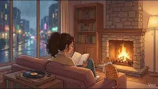 Jazz Lofi Rain Ambience ☔ Late Night Music for Study, Focus, Sleep