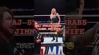 When AJ STYLES GRABS JIMMY USO WIFE #short