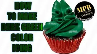 КАК СДЕЛАТЬ ГЛАЗУРЬ ТЕМНО-ЗЕЛЕНОГО ЦВЕТА #icing #greencolor