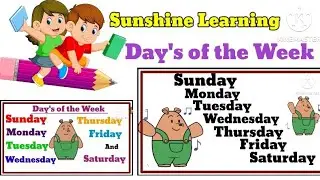 Day's of the Week | Nursery Rhymes| Sunday Monday| #education #kidsvideo #learning