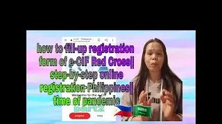 How to fill-up registration form of e-CIF Red Cross||step-by-step online registration Philippines||