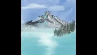 Timelapse of my bob ross inspired painting by me 😁
