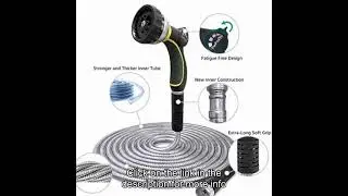 TheFitLife Flexible Metal Garden Hose - Upgrade Leak and Fray Resistant Design, Stainless Steel