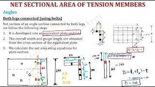 Steel Design L4C | LSM| Tension Members | Net sectional Area | Angle Section | Hindi