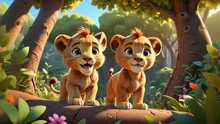 Seven Little Lions Roar at the Sun | Jungle Counting| Roaring Lion Rhyme for Toddlers & Preschoolers
