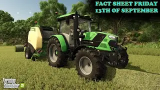 Farming Simulator 25    Fact Sheet Friday for 13th of September