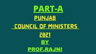 Punjab - Council of Ministers 2021.