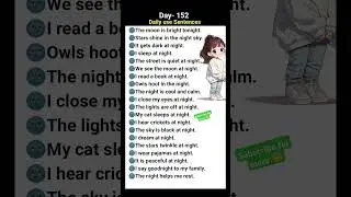 night sentences for speaking English practice #viral #short #trending