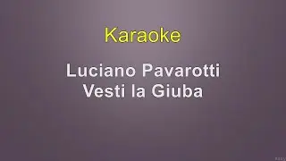Luciano Pavarotti - Vesti la Giuba - Karaoke