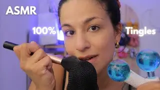 L'ASMR qu'il te fallait ce soir ✨ Bruits de bouche + Brushing micro + Visual hands